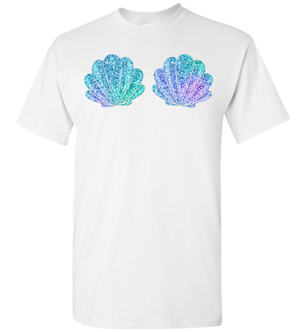 2023 Mermaid Sea Shell Bra Halloween Costume Tops Unisex Shirt Gift Women Men