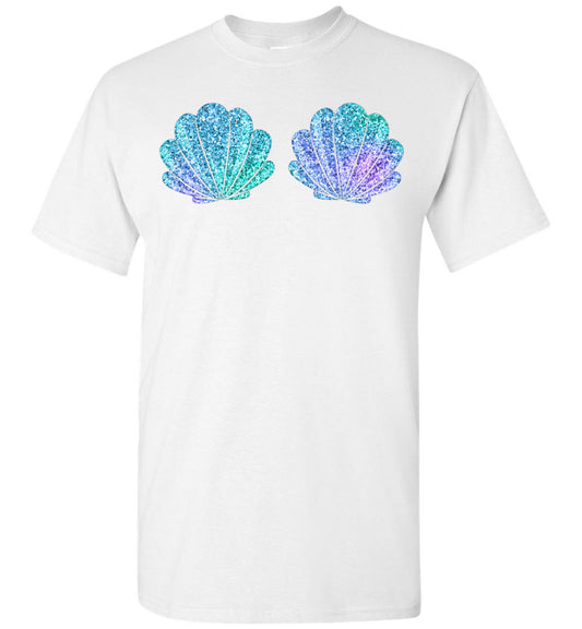 2023 Mermaid Sea Shell Bra Halloween Costume Tops Unisex Shirt Gift Women Men