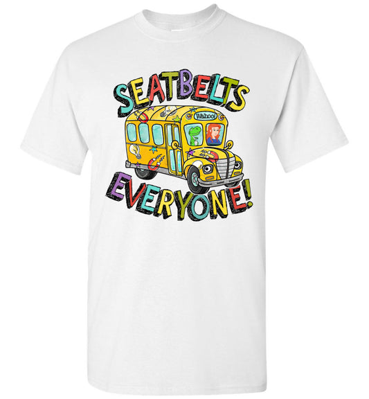 2023 Seatbelts Everyone Funny Magic School Bus Driver Job Pride Unisex Shirt Gift Women Men