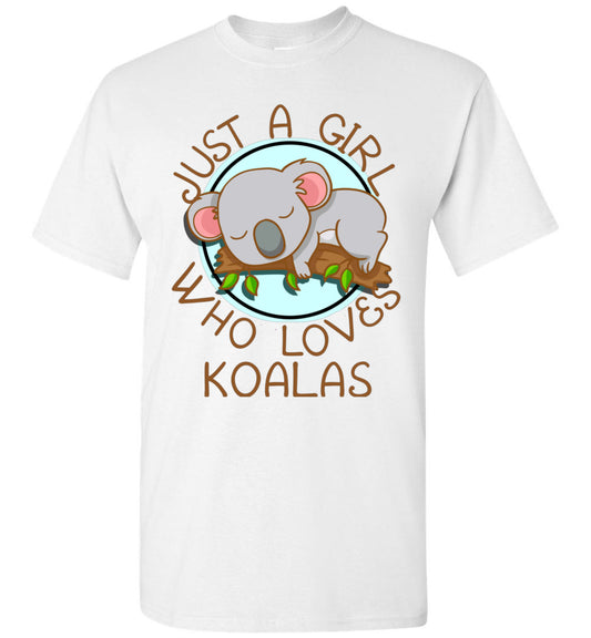 2023 Just A Girl Who Loves Koala Bear Lover Unisex Shirt Gift Women Men