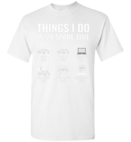 2023 Things I Do in My Spare Time Funny Car Enthusiast Car Guy Unisex Shirt Gift Women Men