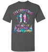 11 Years of Being Awesome 11 Years Old 11th Birthday Tie Dye