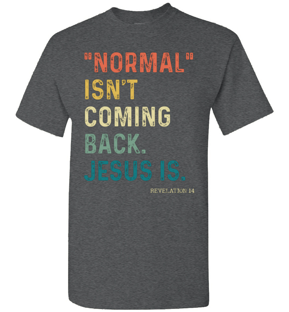 2023 Normal Isn't Coming Back But Jesus is Revelation Christian God (1) Unisex Shirt Gift Women Men