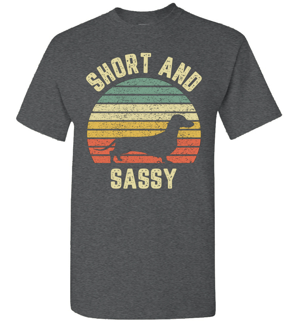 Vintage Dachshund Funny Weiner Dog Short Sassy Doxie Mom Dad Gift Unisex Shirt Women Men