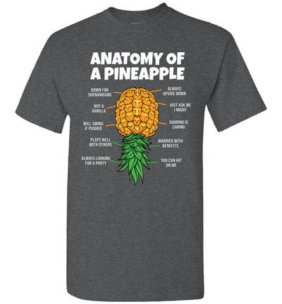 2023 Anatomy of A Pineapple Swinger Funny Upside Down Pineapple Unisex Shirt Gift Women Men