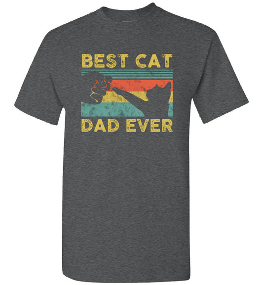 Best Cat Dad Ever Tee Funny Cat Daddy Father's Day Unisex Shirt Gift Women Men
