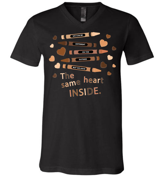 the same heart inside vneck ts