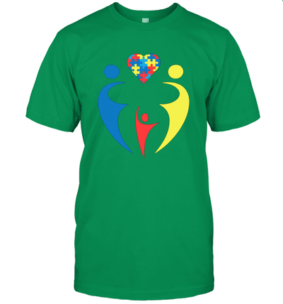 Autism Awareness Love with Puzzled Heart shirt for women men T-Shirt