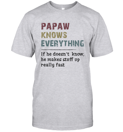 Papaw Know Everything - Grandpa T-Shirt Gift