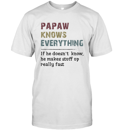 Papaw Know Everything - Grandpa T-Shirt Gift
