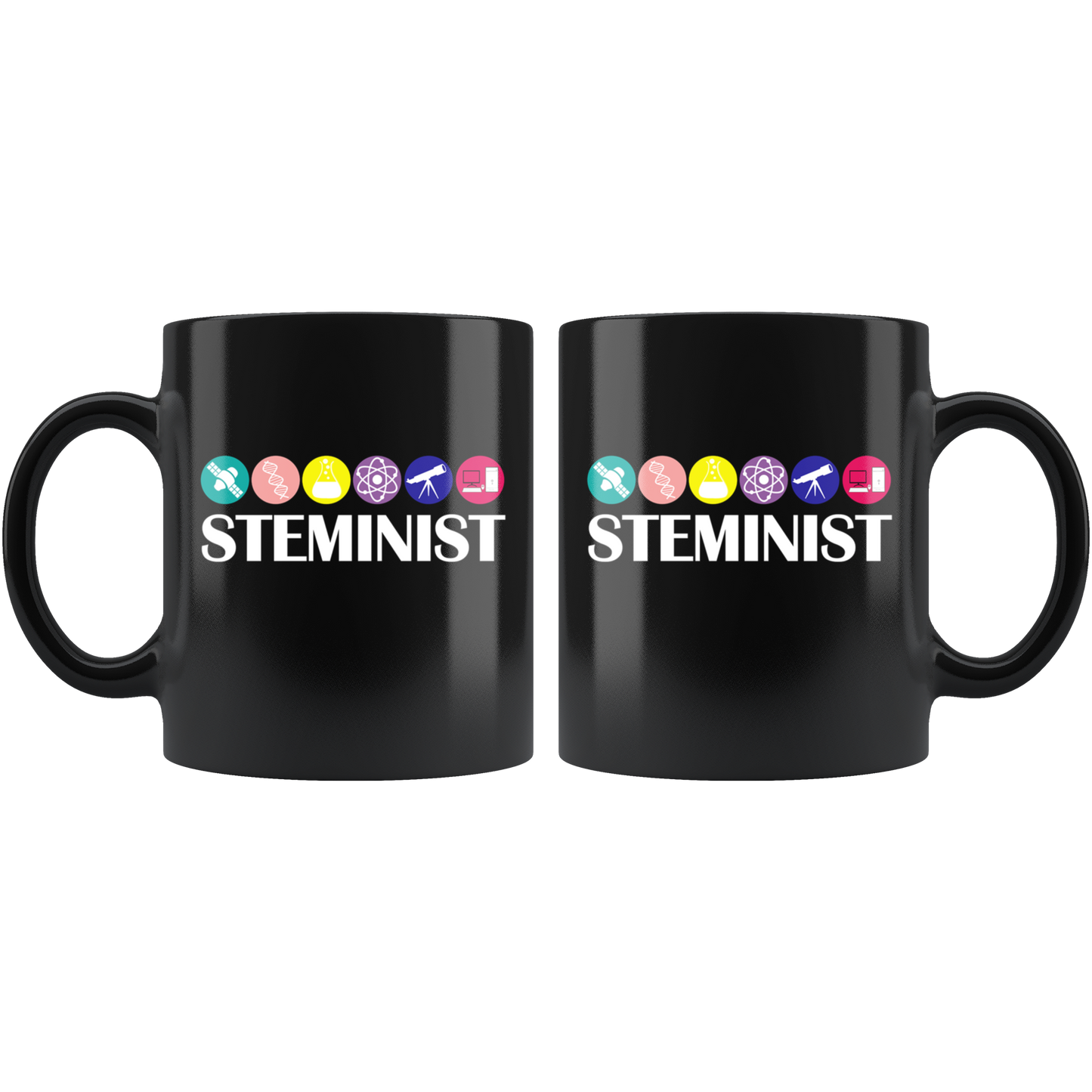 Steminist Black Mug