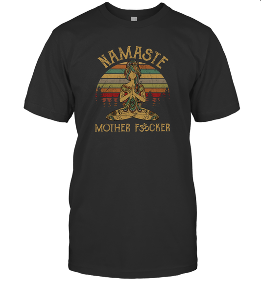 Vintage namaste shirt funny meditation zen gift for women men yoga lovers T-Shirt