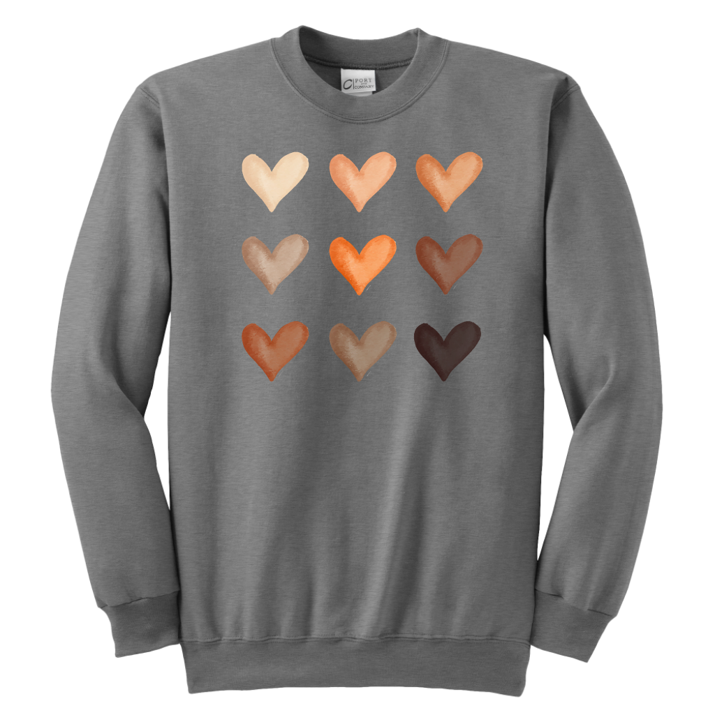 Diversity hearts teelaunch youth sweatshirt