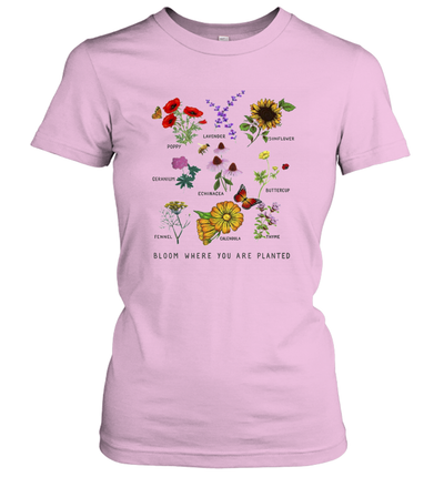 Bloom Where You Are Planted Botanican Flower Women's Shirt 1