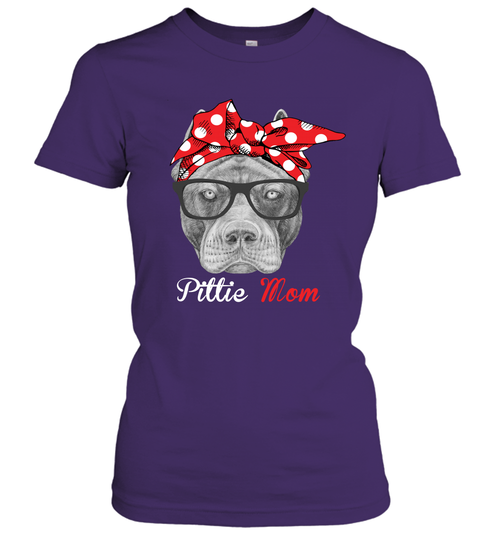 Funny Pittie Mom Women's Shirt for Pitbull Dog Lover Owner Mothers Day Gift