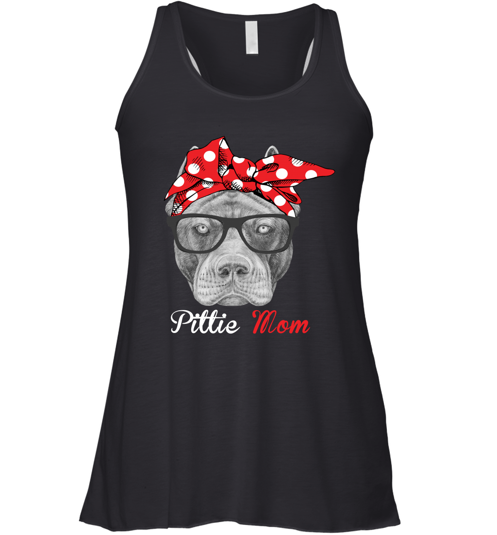 Pittie Mom Racerback Tank Shirt Gift for Pitbull Dog Lovers-Mothers Day