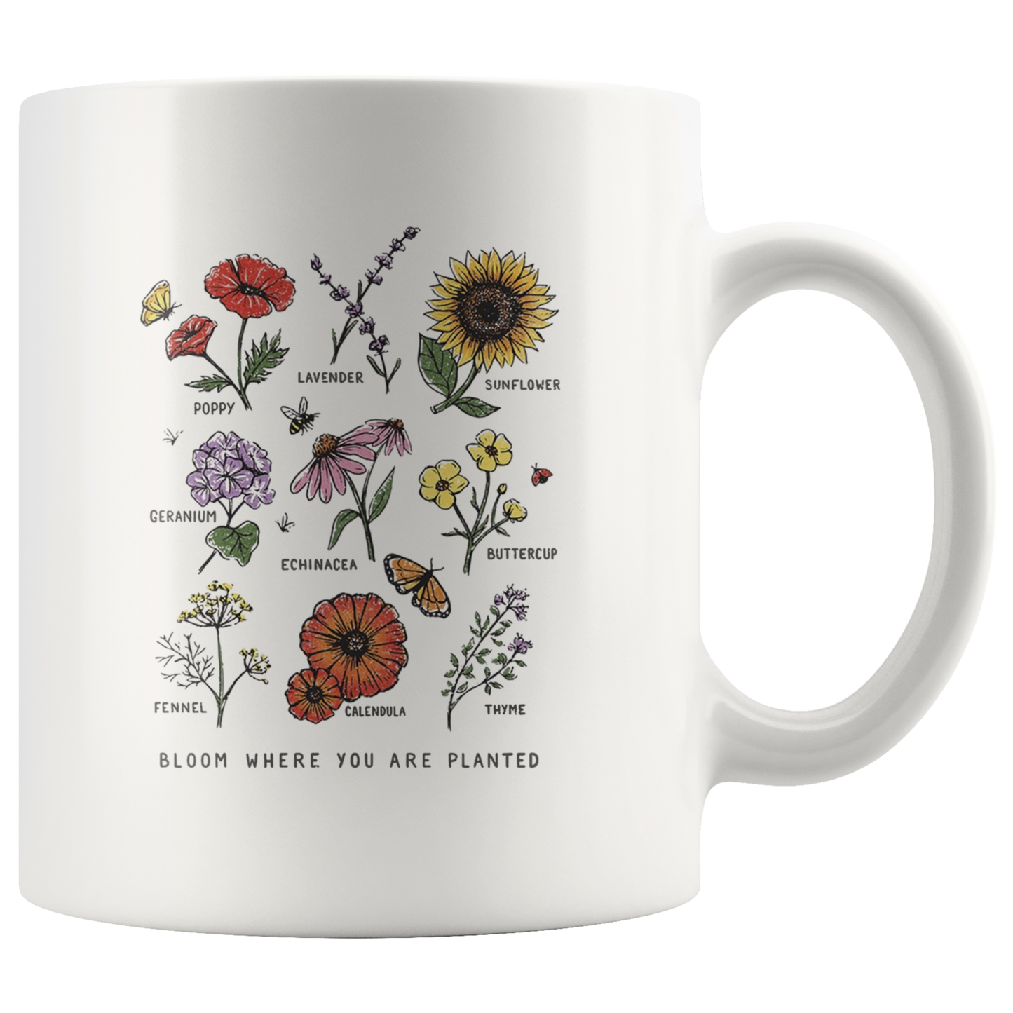 Bloom where you are planted ca1 mug teelaunch