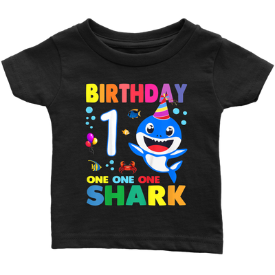 shark birthday 1 one year teelaunch