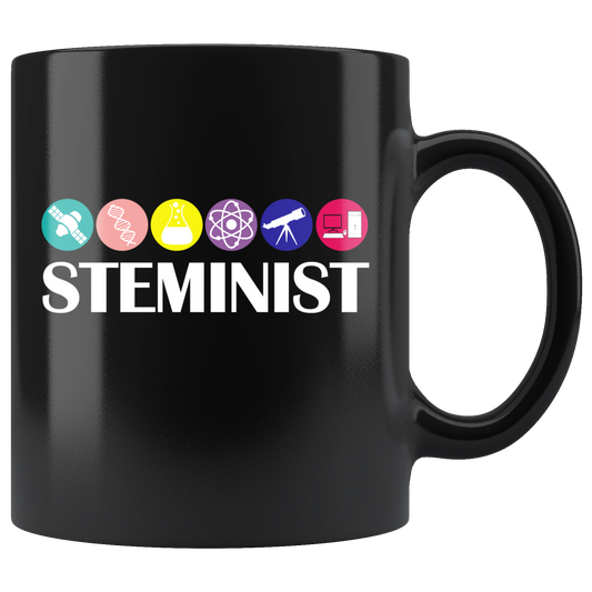 Steminist Black Mug