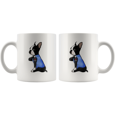 boston terrier i love mom ca23 white mug