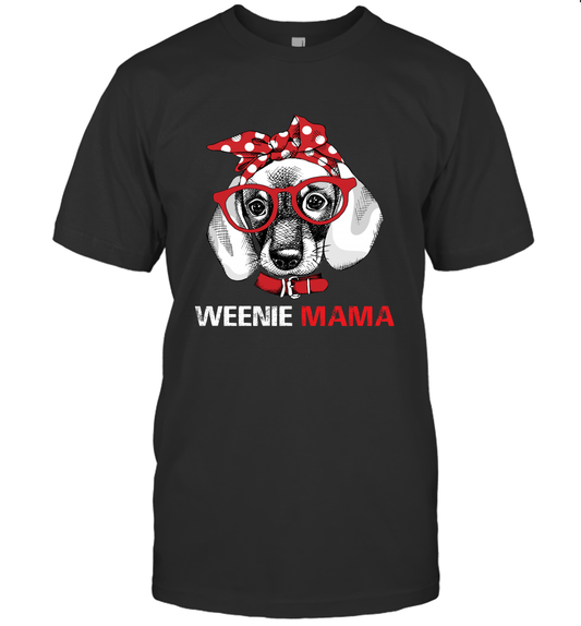 Weenie mama Shirt Wiener dog gift for Dachshund lovers Doxie owners