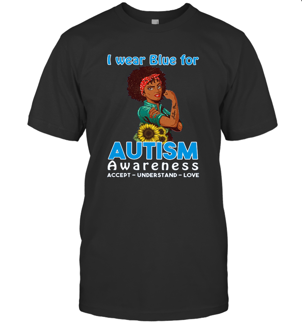 Autism awareness I wear blue for autism t shirt gift T-Shirt