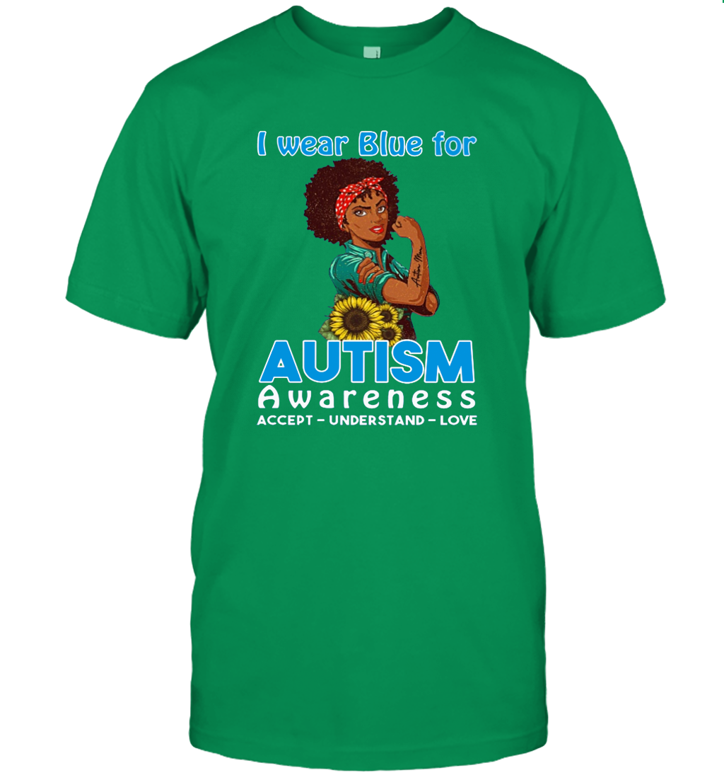 Autism awareness I wear blue for autism t shirt gift T-Shirt