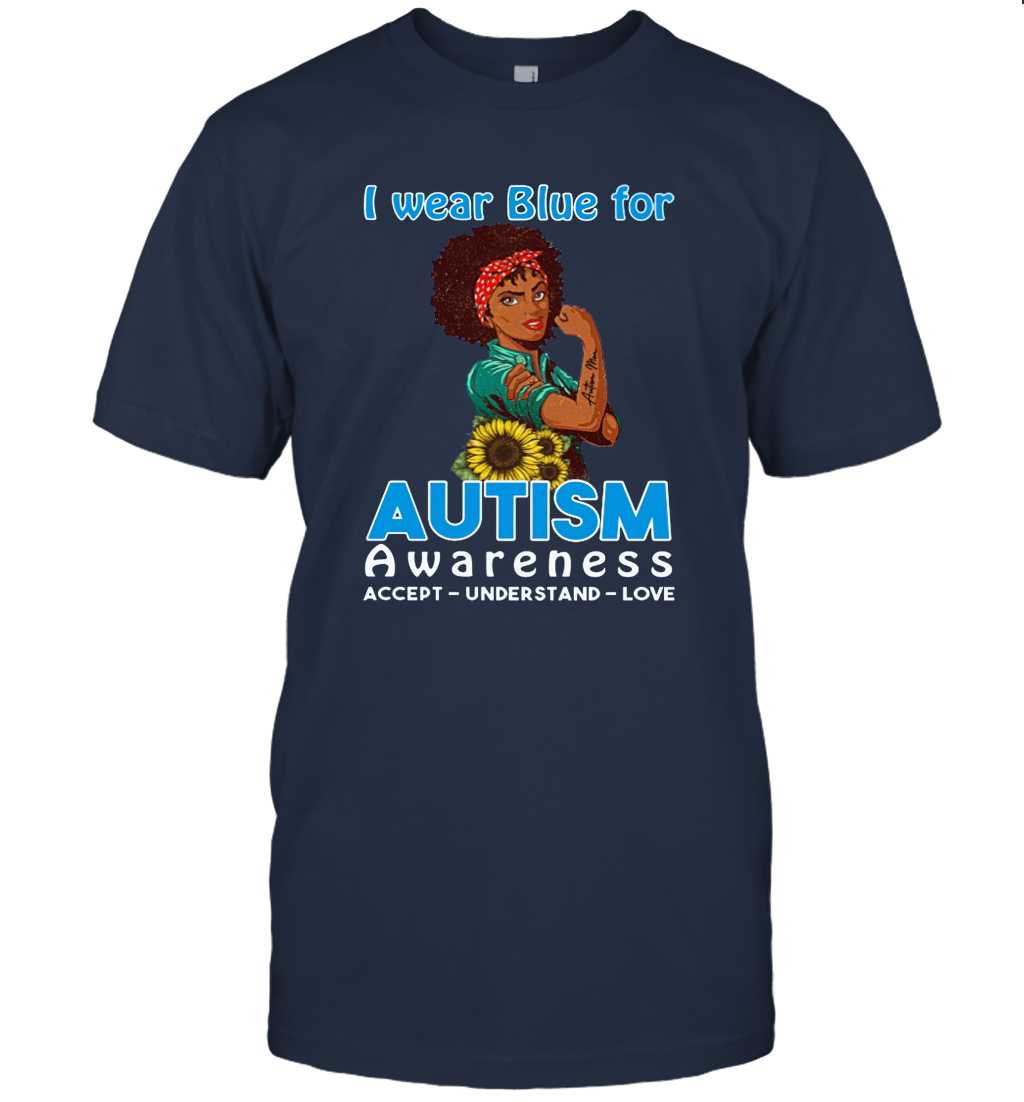 Autism awareness I wear blue for autism t shirt gift T-Shirt