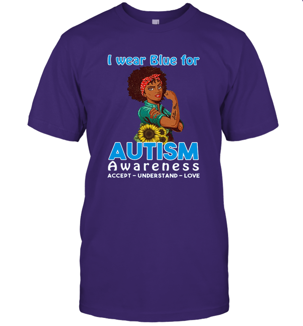 Autism awareness I wear blue for autism t shirt gift T-Shirt