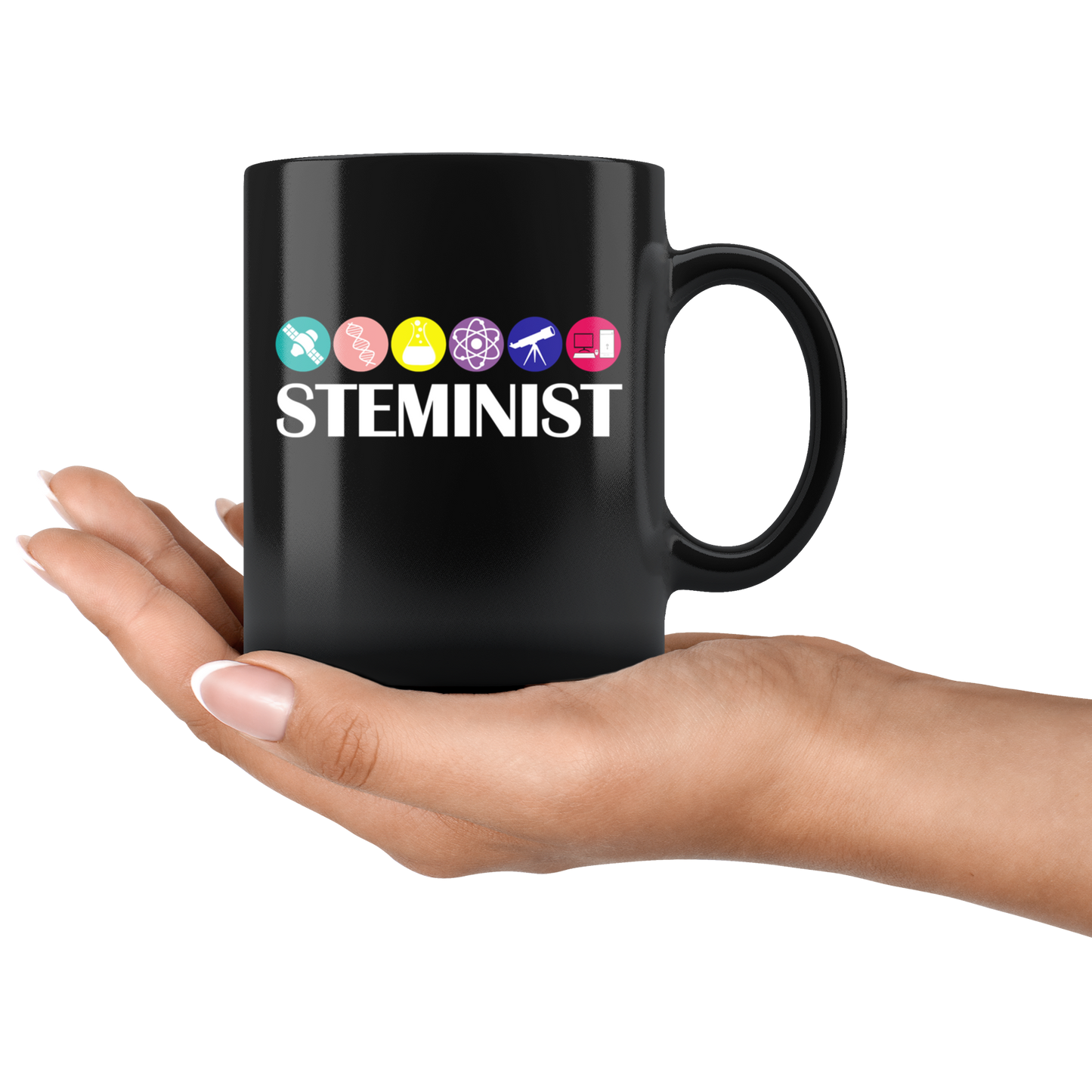 Steminist Black Mug