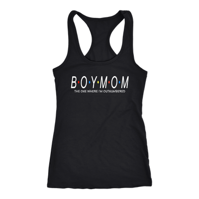 Boys mom outnumbered CA15 Teelaunch racerback