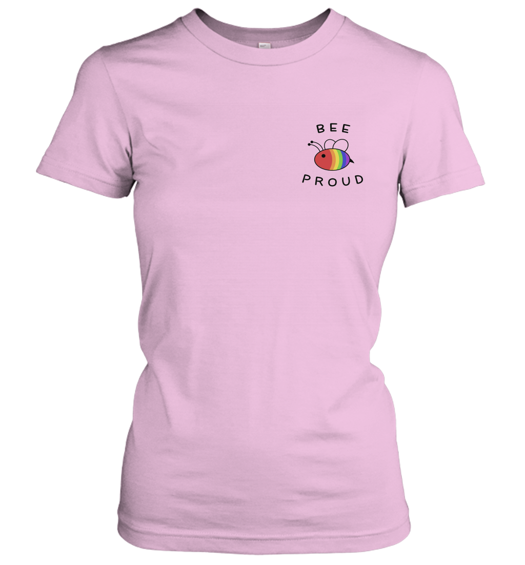 Bee Proud Pocket Shirt Pride LGBT Rainbow Women's T Shirt