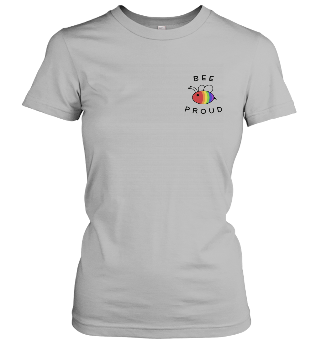 Bee Proud Pocket Shirt Pride LGBT Rainbow Women's T Shirt