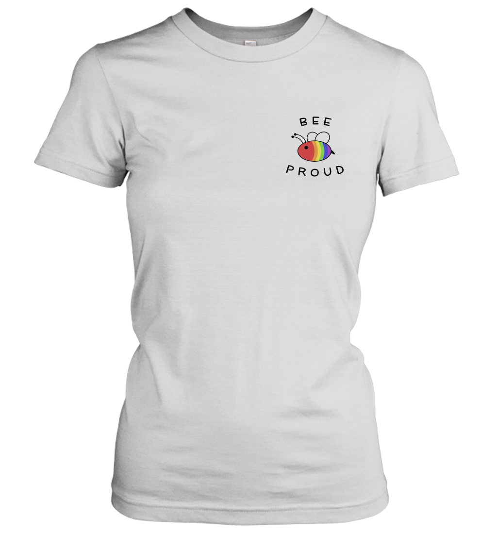 Bee Proud Pocket Shirt Pride LGBT Rainbow Women's T Shirt