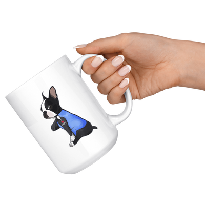 boston terrier i love mom ca23 white mug