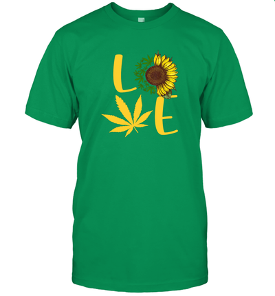 Love Weed Sunflower Love Cannabis T Shirt T-Shirt