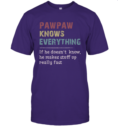 Mens Pawpaw Know Everything Funny Father's Day Gift T-Shirt