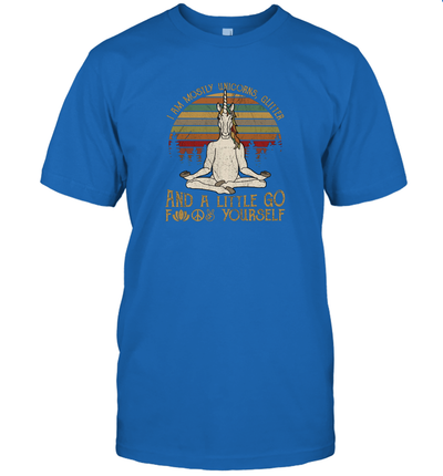 Vintage I'm Mostly Peace Love and Light and A Little Go Unicorn Shirt Yoga Lovers T-Shirt