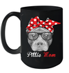 15 oz Large Funny Coffee Mug Pittie Mom Gift for Pitbull Dogs Lovers Owners