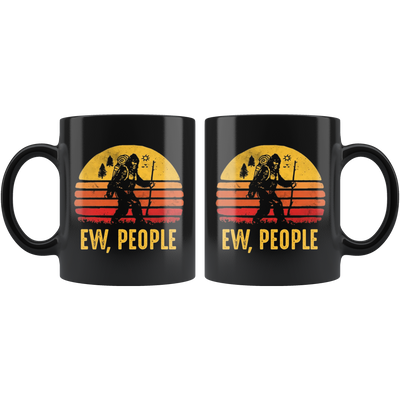 Funny Retro Bigfoot Ew People Mug