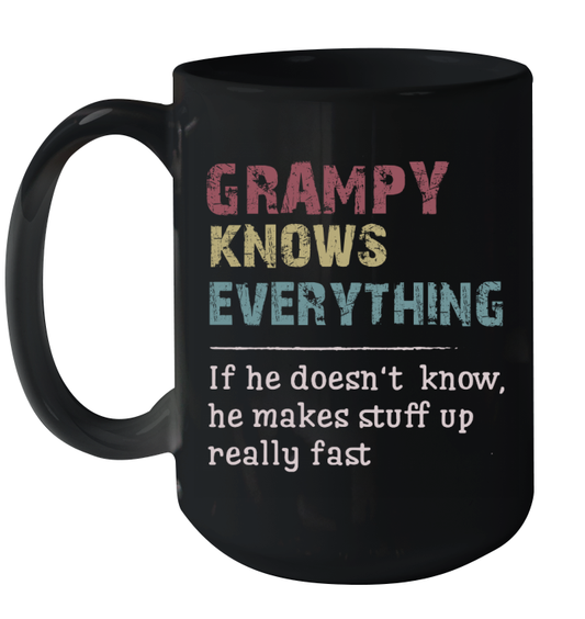 Grampy Know Everything Vintage Grampy Father's Day Gift
