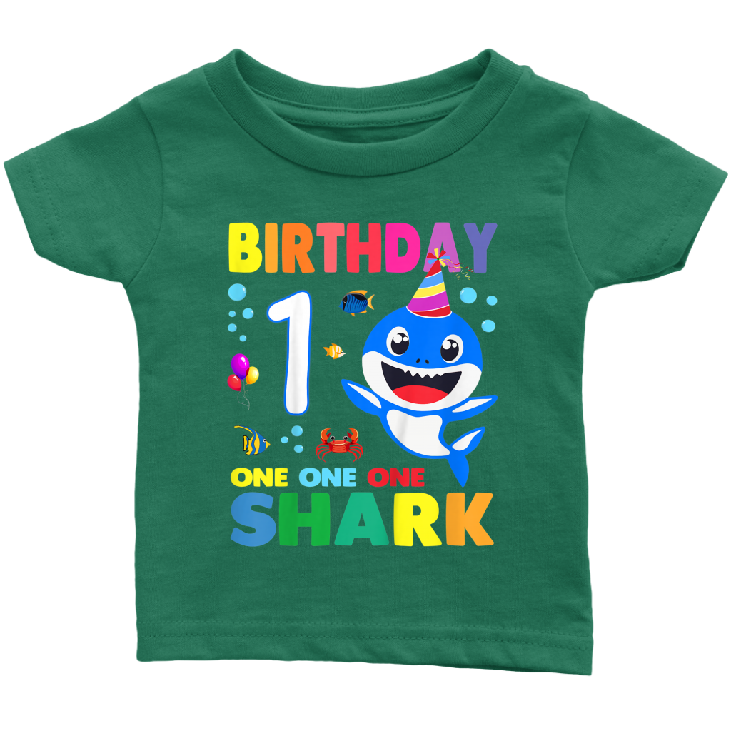 shark birthday 1 one year teelaunch