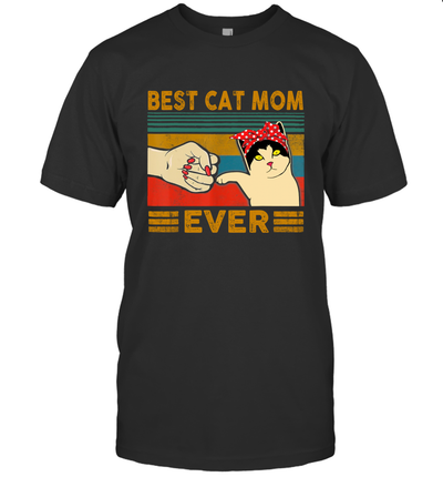 Vintage best cat mom ever t shirt gift for women men cats lovers T-Shirt