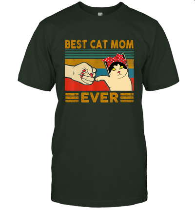 Vintage best cat mom ever t shirt gift for women men cats lovers T-Shirt