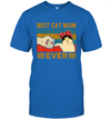 Vintage best cat mom ever t shirt gift for women men cats lovers T-Shirt