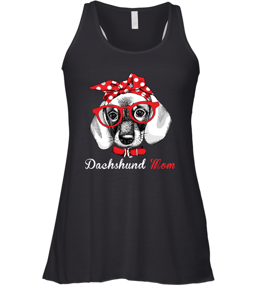Dachshund Mom Racerback Tank Shirt for Doxie Wiener Lovers-Mothers Day Gift