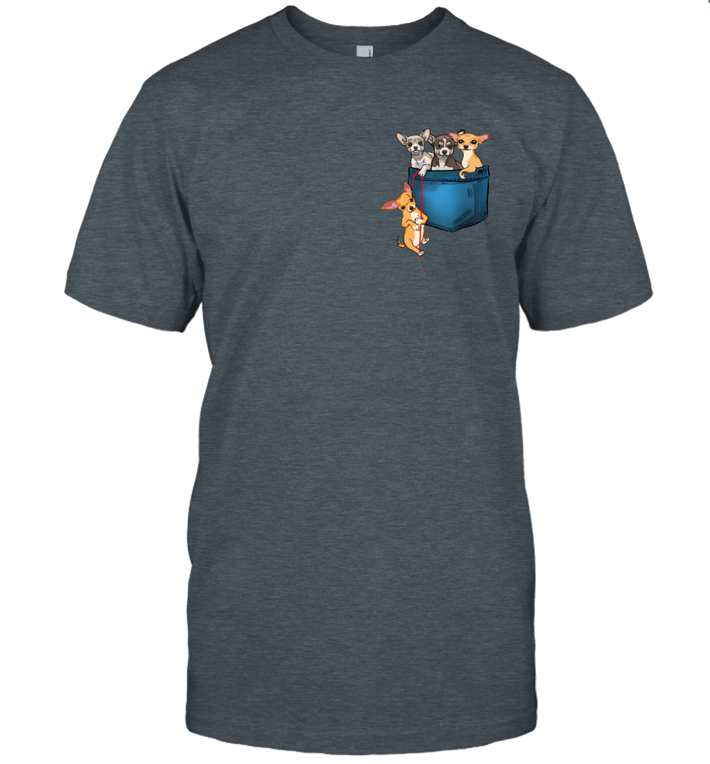 Funny chihuahua pocket in your pocket unisex shirt gift for dogs lovers owners