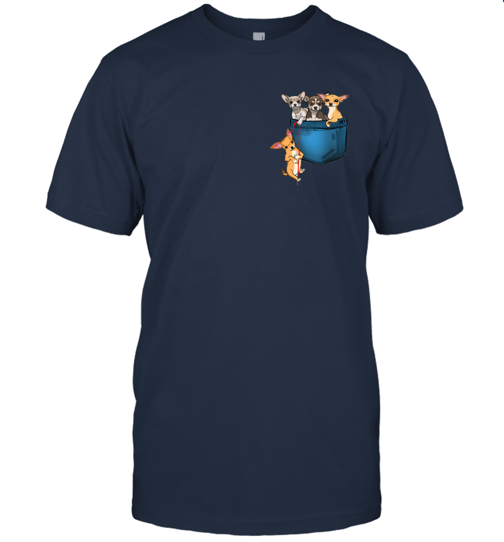 Funny chihuahua pocket in your pocket unisex shirt gift for dogs lovers owners