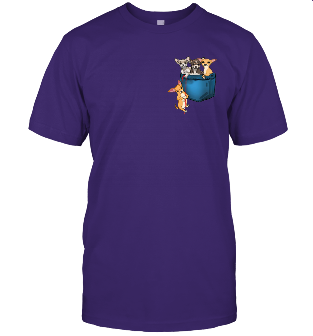 Funny chihuahua pocket in your pocket unisex shirt gift for dogs lovers owners