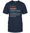 Vintage Papa Know Everything Gift For Father's Day Unisex T-Shirt